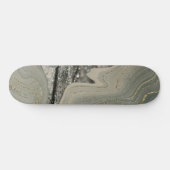 Flüssige Marmorwelle Glitter Glam 1 Skateboard (Horizontal)