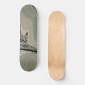 Flüssige Marmorwelle Glitter Glam 1 Skateboard (Vorderseite)