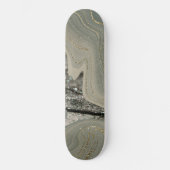 Flüssige Marmorwelle Glitter Glam 1 Skateboard (Vorderseite)