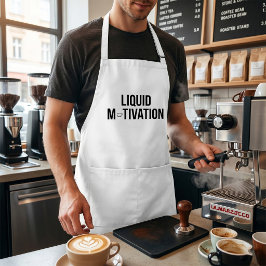 Flüssige Motivation Moderner Kaffeetischer  Schürze