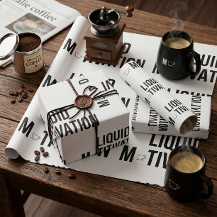 Flüssige Motivation Moderner Kaffeetrinker Geschenkpapier
