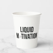 Flüssige Motivation Moderner Kaffeetrinker  Pappbecher (Rückseite)