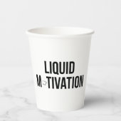 Flüssige Motivation Moderner Kaffeetrinker  Pappbecher (Vorderseite)