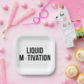 Flüssige Motivation Moderner Kaffeetrinker  Pappteller (Party)