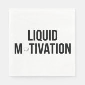Flüssige Motivation Moderner Kaffeetrinker Serviette (Vorderseite)