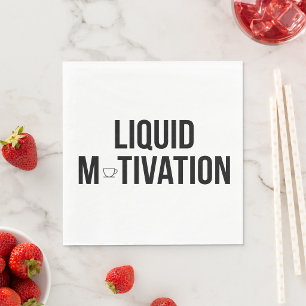 Flüssige Motivation Moderner Kaffeetrinker Serviette