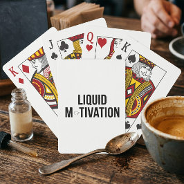 Flüssige Motivation Moderner Kaffeetrinker  Spielkarten