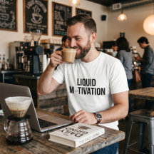 Flüssige Motivation Moderner Kaffeetrinker 