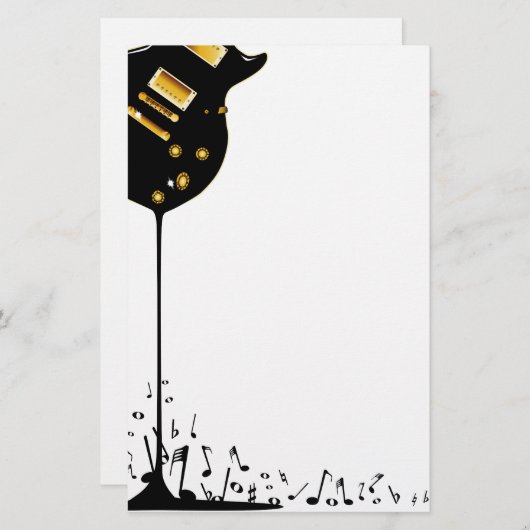 Flüssige Musik Briefpapier (Vorne/Hinten)