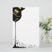 Flüssige Musik Briefpapier (Stehend Vorderseite)