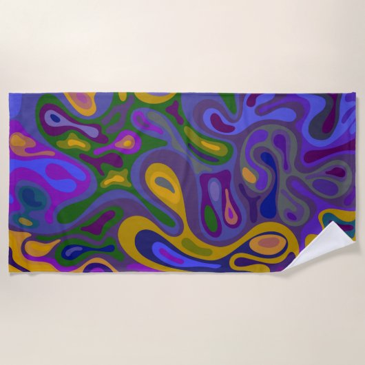 Flüssige Oberfläche 11 Strandtuch (Vorderseite)