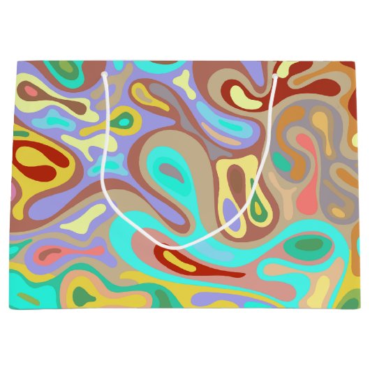 Flüssige Oberfläche 12 Große Geschenktüte (Vorderseite)