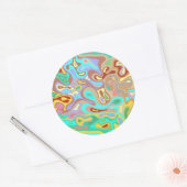 Flüssige Oberfläche 12 Runder Aufkleber (Umschlag)