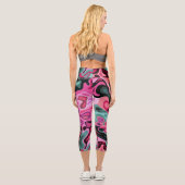 Flüssige Oberfläche 5 Capri Leggings (Rückseite)