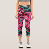 Flüssige Oberfläche 5 Capri Leggings (Vorderseite)