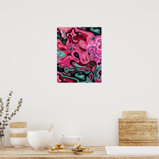 Flüssige Oberfläche 5 Poster (Küche)