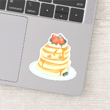 Flüssige Pfannkuchen mit Ahornsirup, Obst und Crem