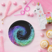 Flüssige Rainbow-Wave-Papierplatten Pappteller (Party)