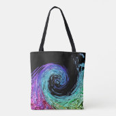 Flüssige Regenbogenwellen-Tote-Tasche Tasche (Rückseite)