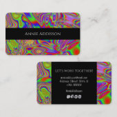 Flüssige schillernde Regenbogenbeschaffenheit Visitenkarte (Vorne/Hinten)