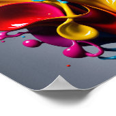Flüssige Spritzfarben Poster (Ecke)