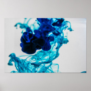 Flüssige Tinte im Wasser Poster