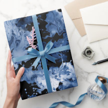 Flüssige Tinte Indigo Schwarz Spritzer abstraktes 