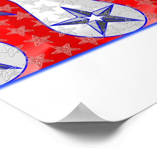 flüssige US Flagge Poster (Ecke)