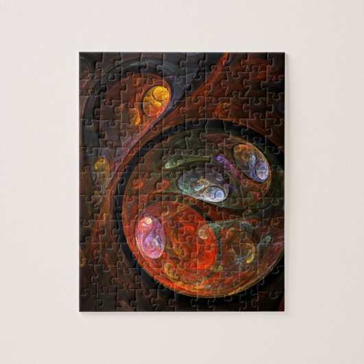 Flüssige Verbindungs-abstrakte Kunst Puzzle (Vertikal)