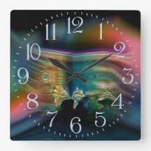 Flüssige Vibrationen Funky Fish Wall Clock