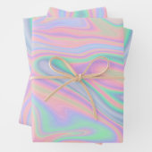 Flüssiger Abstrakter Regenbogen  Geschenkpapier Set (Beispiel)