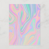 Flüssiger Abstrakter Regenbogen Postkarte (Vorderseite)