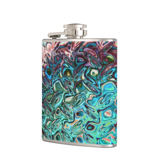 Flüssiger Blauer Gel Abstrakt Flachmann (Links)