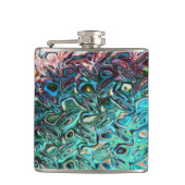 Flüssiger Blauer Gel Abstrakt Flachmann (Vorderseite)