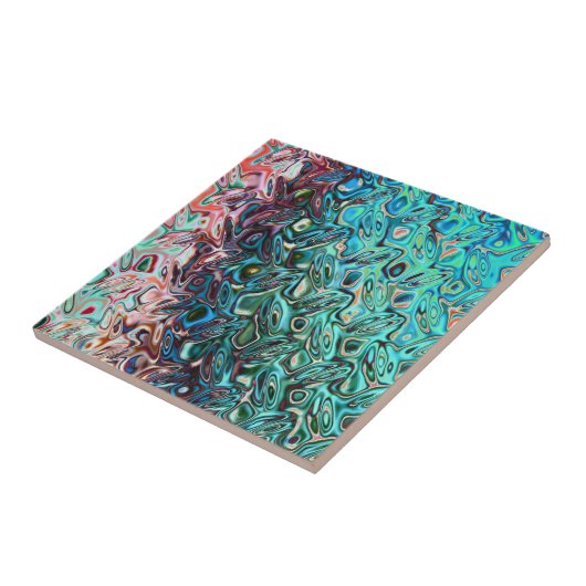 Flüssiger Blauer Gel Abstrakt Fliese (Seite)