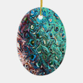 Flüssiger Blauer Gel Abstrakt Keramik Ornament (Vorne)