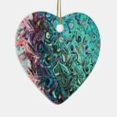 Flüssiger Blauer Gel Abstrakt Keramikornament (Rechts)