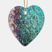 Flüssiger Blauer Gel Abstrakt Keramikornament (Links)