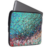 Flüssiger Blauer Gel Abstrakt Laptopschutzhülle (Vorne Rechts)