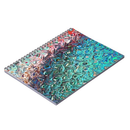 Flüssiger Blauer Gel Abstrakt Notizblock (Linke Seite)