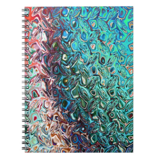 Flüssiger Blauer Gel Abstrakt Notizblock (Vorderseite)