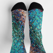 Flüssiger Blauer Gel Abstrakt Socken (Oben)