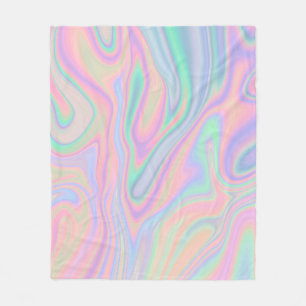 Flüssiger bunter abstrakter Regenbogen Fleecedecke