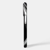 Flüssiger Chrom-Fluss – Abstrakte Metallische Text Case-Mate iPhone Hülle (Rückseite / Links)