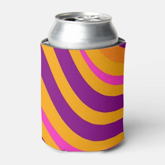 Flüssiger fließender Groovy Streifen Y2K Muster Dosenkühler (Kanne Vorderseite)