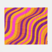 Flüssiger fließender Groovy Streifen Y2K Muster Fleecedecke (Vorderseite (Horizontal))