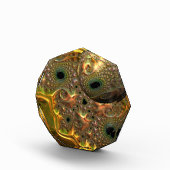 Flüssiger Gold-Fraktal-Traum Fotoblock (Rechts)