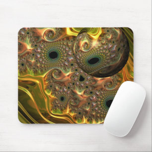 Flüssiger Gold-Fraktal-Traum Mousepad
