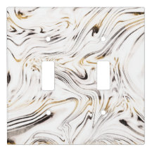 Flüssiger Gold Silver Black Marble #1