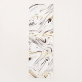 Flüssiger Gold Silver Black Marble #1 Yogamatte (Rückseite)